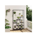 6 Tier Tall Plant Stand With 10 Hanging Hooks And Wire Shelf
