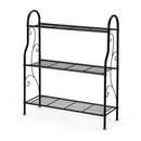 3 Tier Scrollwork Design Metal Plant Stand For Balcony Garden Yard