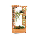 Raised Garden Bed With Arch Trellis For Vine Climbing Plant Flower
