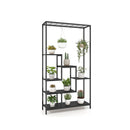6 Tier Tall Plant Stand With 10 Hanging Hooks And Wire Shelf