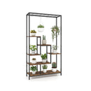 6 Tier Tall Plant Stand With 10 Hanging Hooks And Wire Shelf