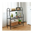 3 Tier Scrollwork Design Metal Plant Stand For Balcony Garden Yard