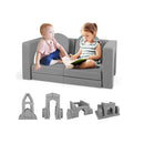 8 Pieces Kids Modular Play Sofa With Detachable Cover For Playroom
