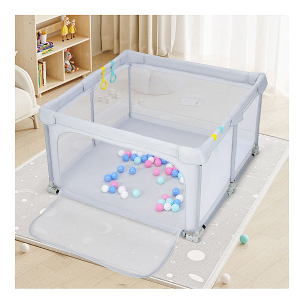 124Cm Foldable Baby Playpen Interactive Activity Center With Balls