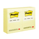 Post It Note 660 Yellow Lined 98X149 Pack Of 12