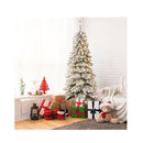 180 Cm Pre Lit Artificial Hinged Xmas Tree With 300 Warm White Lights