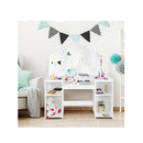 2 In 1 Princess Makeup Table With Tri Folding Mirror And 4 Shelves