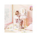 Princess Dressing Table And Chair Set With 2 Color Front Lit Mirror