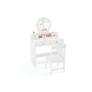 Princess Makeup Dressing Desk And Chair Set With Mirror