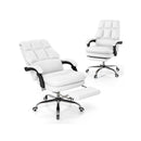 Leather Ergonomic Office Chair With Adjustable Swivel Seat