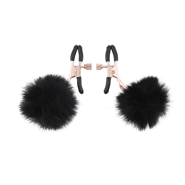 Sex And Mischief Puff Nipple Clamps Black Gold Nipple Clamps Set Of 2