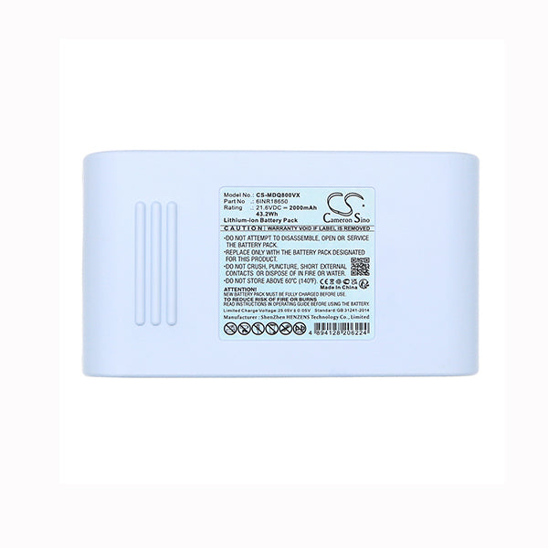 Cameron Sino Cs Mdq800Vx 2000Mah Battery For Media Qn8 Vacuum