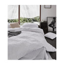 Tufted Ultra Soft Microfiber Quilt Cover Set  Queen White