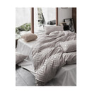 Tufted Ultra Soft Microfiber Quilt Cover Set  Queen Beige