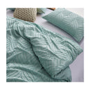 Tufted Ultra Soft Microfiber Quilt Cover Set  Queen Sage Green