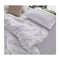 Tufted Ultra Soft Microfiber Quilt Cover Set  Queen White