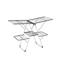 2 Tier Clothes Drying Rack Foldable With Gullwings And Sock Clips