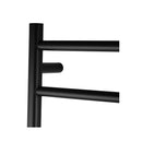 8 Bars Electric Heated Towel Rack Round Stainless Steel Black