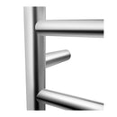 Round 6 Bars Electric Heated Towel Rack Black Stainless Steel Rails