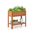 Raised Garden Bed With Storage Shelf