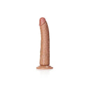 Realrock Realistic Slim Dildo With Suction Cup Tan 8 Inches Dong