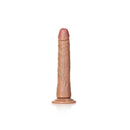 Realrock Realistic Slim Dildo With Suction Cup Tan 8 Inches Dong