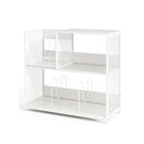 3 Tier Record Player Stand Turntable End Table With 3 Dividers