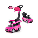 3 In 1 Ride On Push Car With Adjustable Canopy And Steering Push Bar