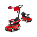 3 In 1 Ride On Push Car With Adjustable Canopy And Steering Push Bar