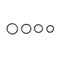 Sportsheets Rubber O Ring 4 Pack Black Rings 4 Pack