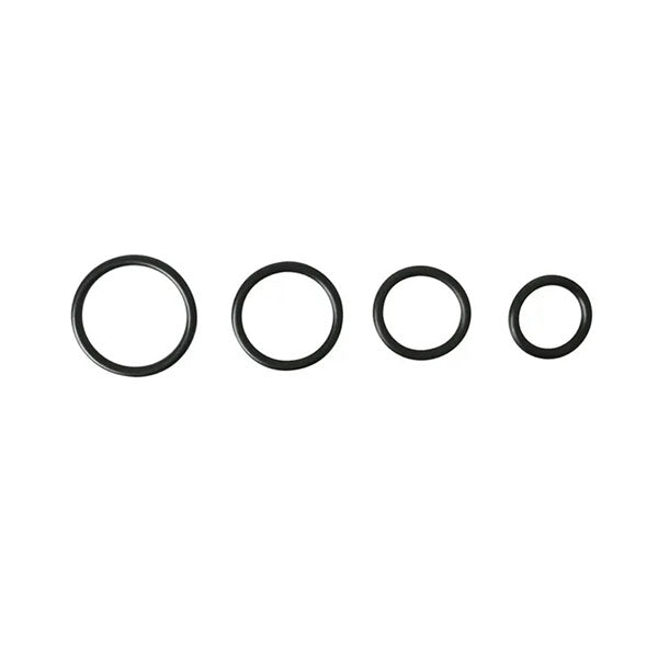Sportsheets Rubber O Ring 4 Pack Black Rings 4 Pack