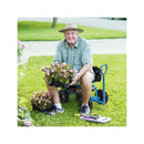 Rolling Garden Cart Scooter With Tray Storage Basket Tool Pouch