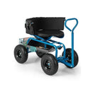 Rolling Garden Cart Scooter With Tray Storage Basket Tool Pouch