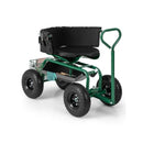 Rolling Garden Cart Scooter With Tray Storage Basket Tool Pouch