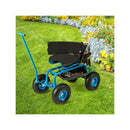 Rolling Garden Cart With Seat And Tool Storage