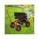 Rolling Garden Cart With Seat And Tool Storage