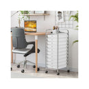 10 Drawers Rolling Storage Trolley Organizer Cart With Wheels