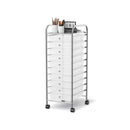 10 Drawers Rolling Storage Trolley Organizer Cart With Wheels