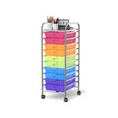 10 Drawers Rolling Storage Trolley Organizer Cart With Wheels