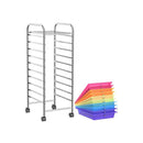 10 Drawers Rolling Storage Trolley Organizer Cart With Wheels