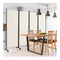 4 Panel Folding Room Divider With Lockable Wheels