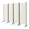 4 Panel Folding Room Divider With Lockable Wheels