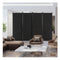 4 Panel Folding Room Divider With Lockable Wheels