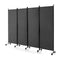 4 Panel Folding Room Divider With Lockable Wheels