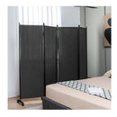 4 Panel Folding Room Divider With Lockable Wheels