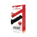 Whipsmart Heartbreaker 2 Pack Satin Bdsm Rope Black Red Ropes Set Of 2