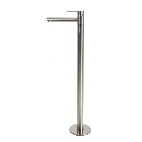 Molla Floor Standing Bath Mixer with Swivel Spout Brushed Nickel