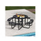 Outdoor Round Picnic Table And Bench Set For 8
