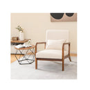 Modern Accent Chair With Rubber Wood Frame For Living Room
