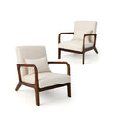 Modern Accent Chair With Rubber Wood Frame For Living Room